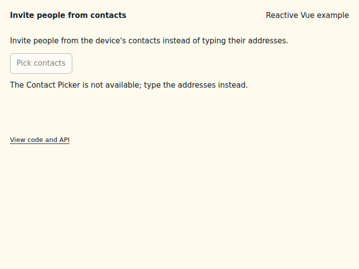 Invite people from contacts: state after the verified interactions