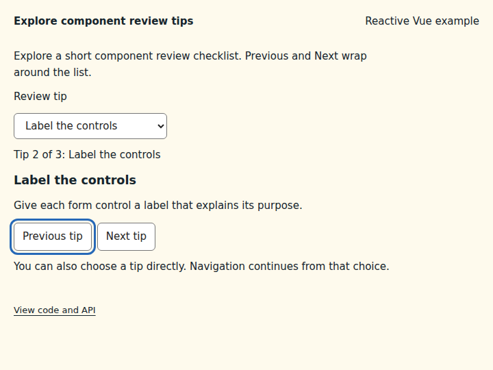 Explore component review tips: state after the verified interactions