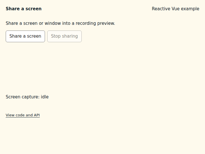 Share a screen: state after the verified interactions