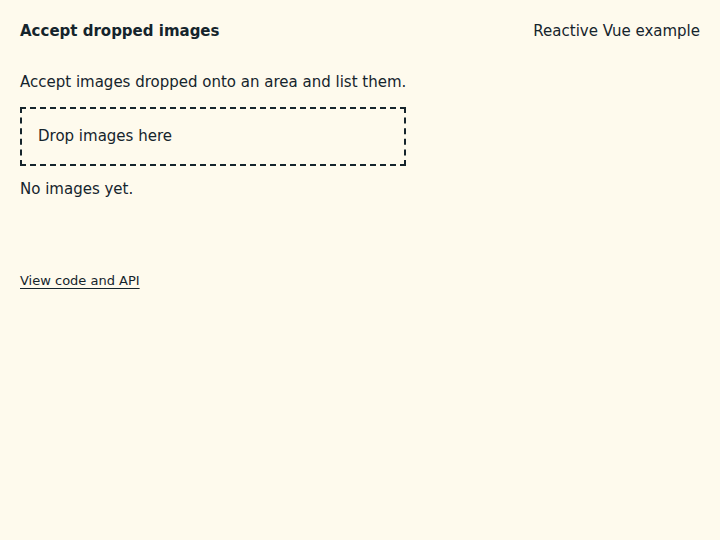 Accept dropped images: initial state