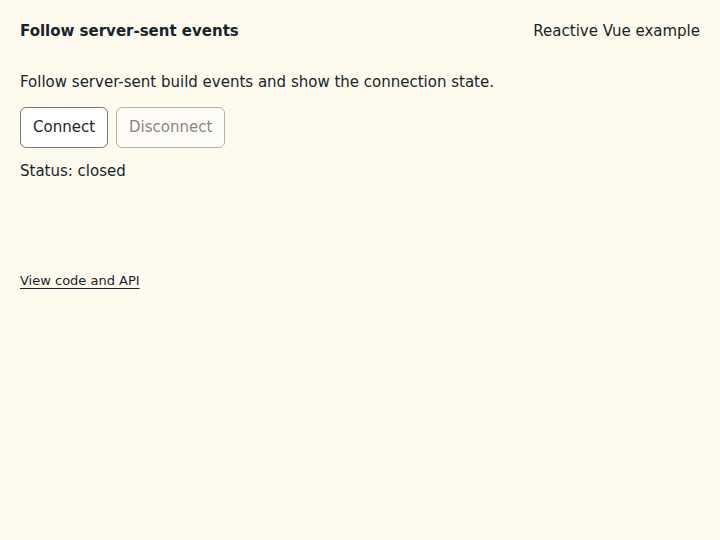 Follow server-sent events: initial state