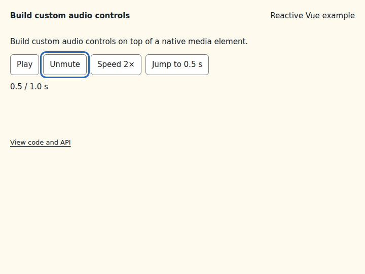 Build custom audio controls: state after the verified interactions