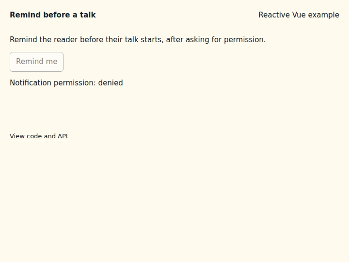 Remind before a talk: state after the verified interactions