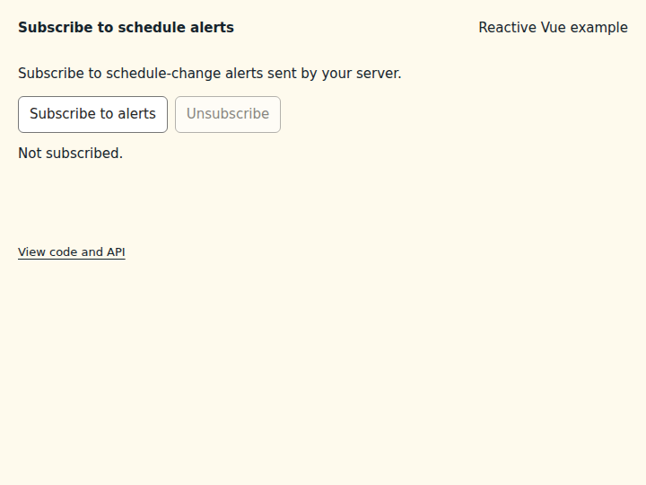 Subscribe to schedule alerts: state after the verified interactions