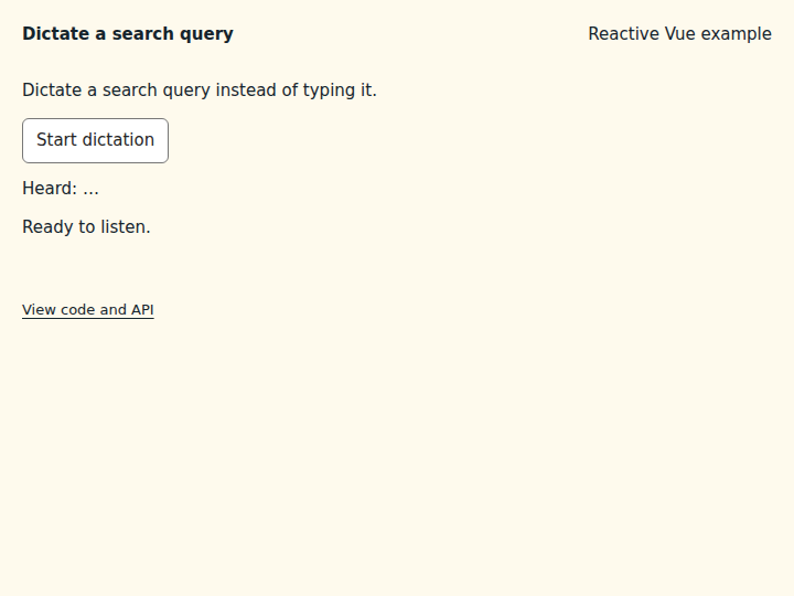 Dictate a search query: initial state