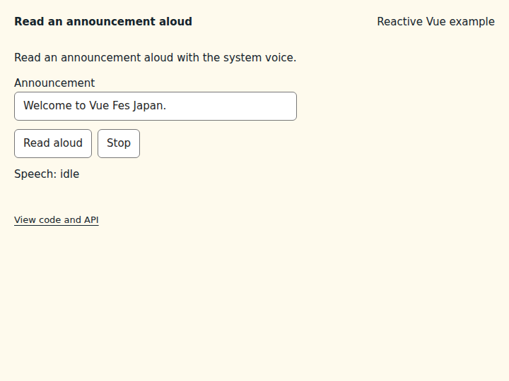 Read an announcement aloud: state after the verified interactions