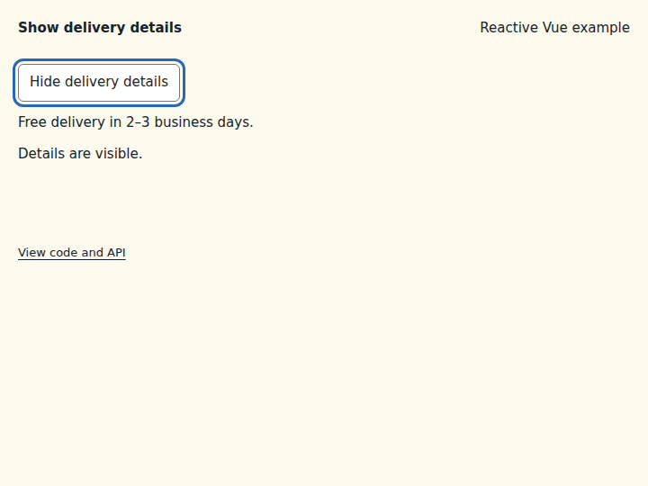 Show delivery details: state after the verified interactions