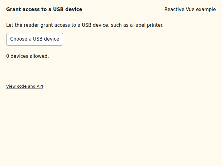 Grant access to a USB device: state after the verified interactions
