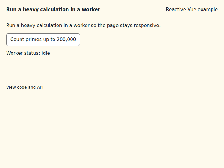 Run a heavy calculation in a worker: initial state