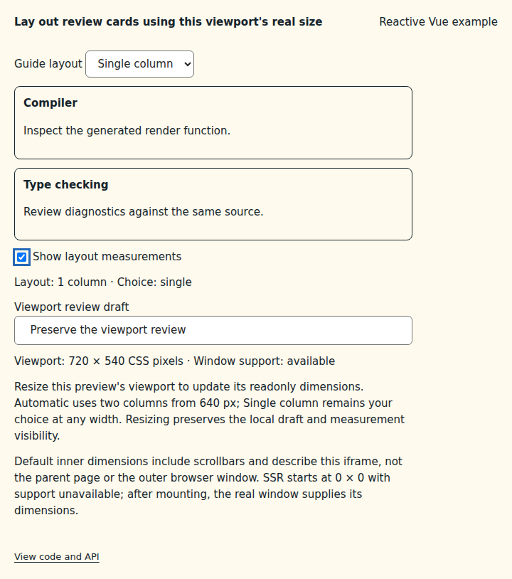 Lay out review cards using this viewport's real size: state after the verified interactions