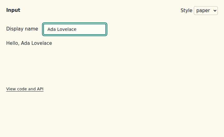 Input browser-rendered example